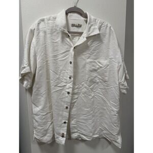Batik Bay Men's Short‎ Sleeve Camp Shirt Size XL Hawaiian White
